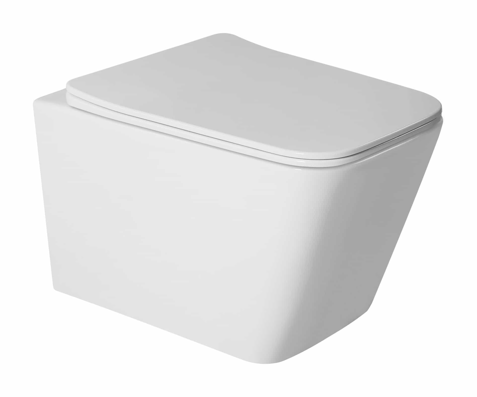 Set Vas WC suspendat Tornado 3.0 Rimless Florence-S alb ceramica cu capac Soft Close 49x36x36cm