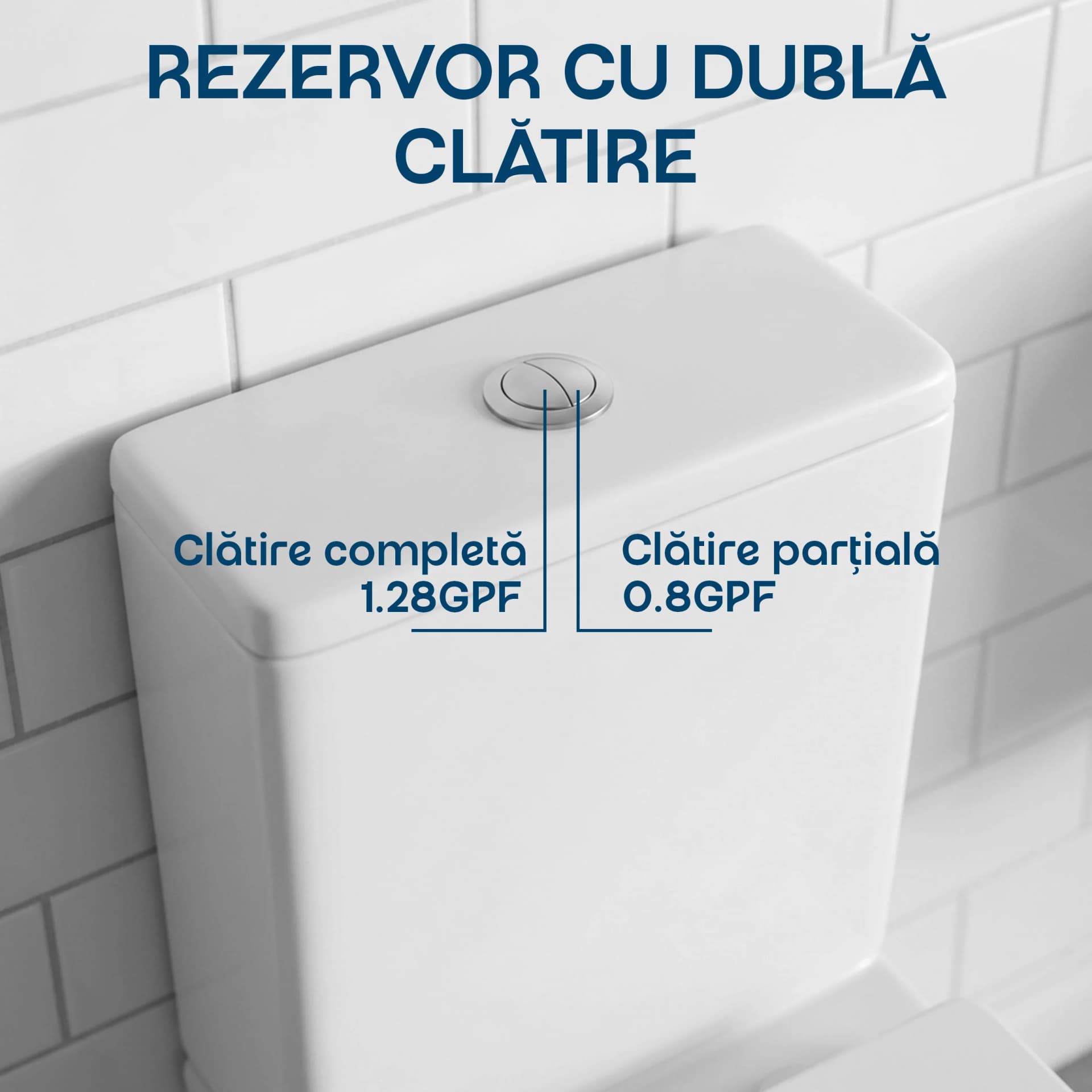Set Vas WC Bali Rimless Alb cu Rezervor + capac UV softclose 2331 evacuare in perete