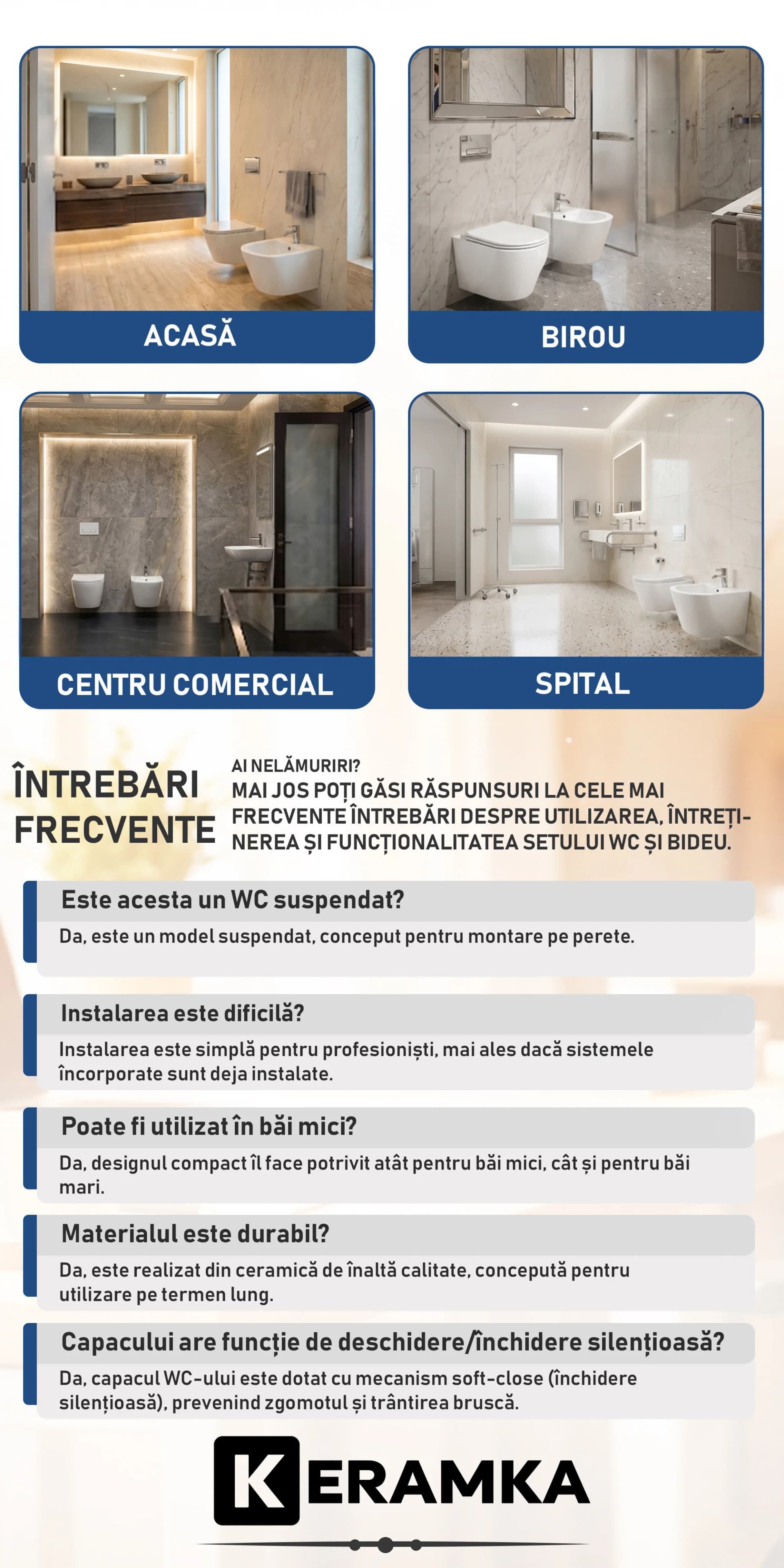 Set Vas WC suspendat rimless fara margini  Sofia Alb finisaj lucios cu capac Soft Close + Bideu Suspendat Sofia Alb T203 - 49x36x36cm