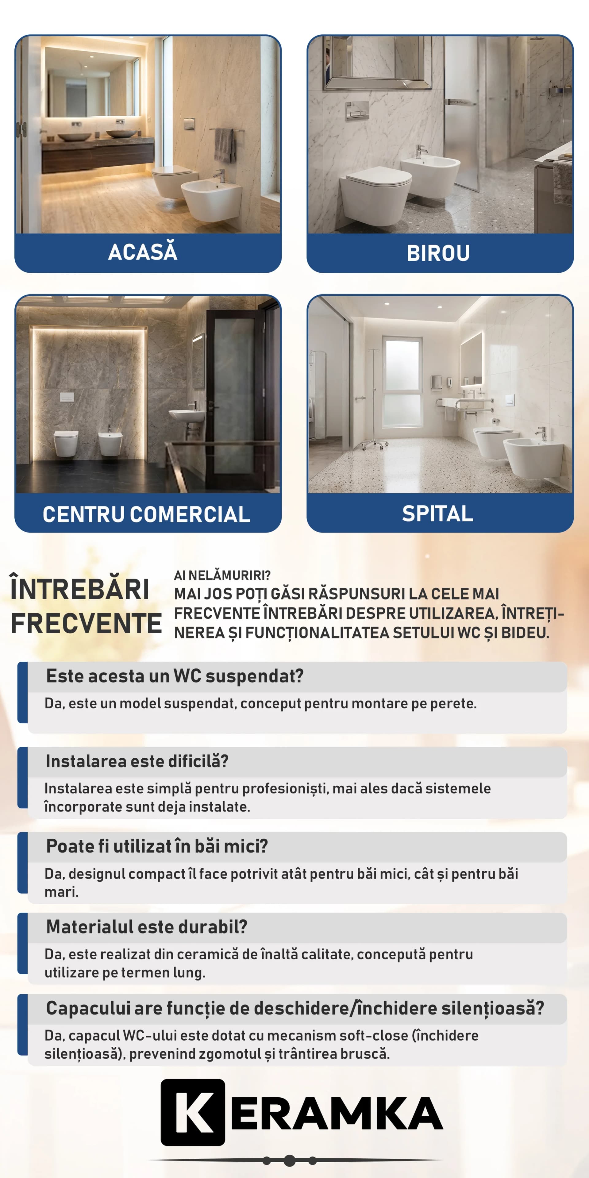 Set Vas WC suspendat rimless fara margini Atena cu capac Soft Close Duroplast inchidere lenta + Bide suspendat Alb T201 - 49x36x36cm