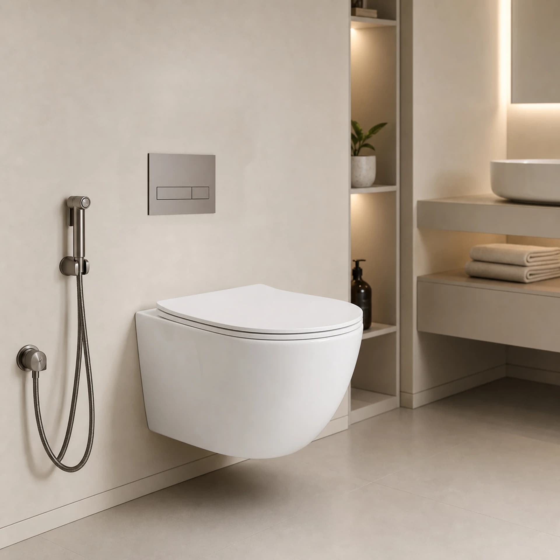 Vas WC suspendat rimless fara margini Sofia  alb ceramica lucioasa cu capac soft close duroplast inchidere lenta T203 - 49x36x36cm