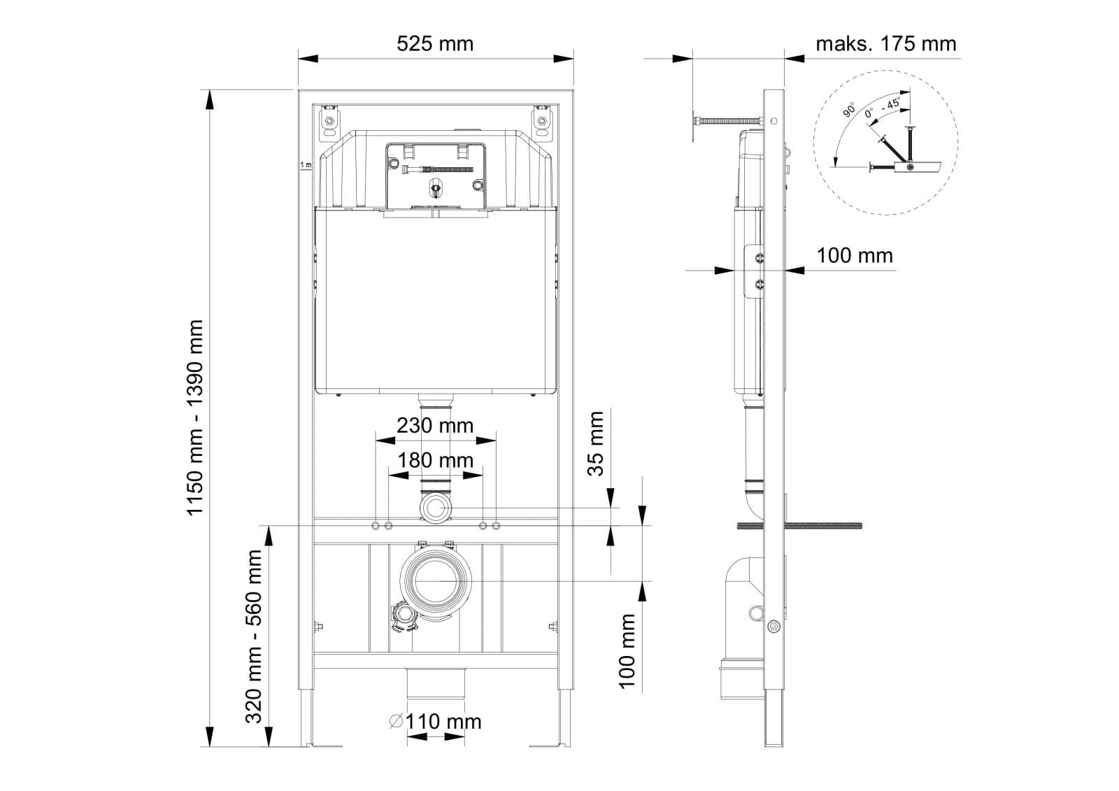 Set WC cu rezervor încastrat Visam Slim – vas WC suspendat rimless Atena cu capac soft-close și clapetă inclusă T201