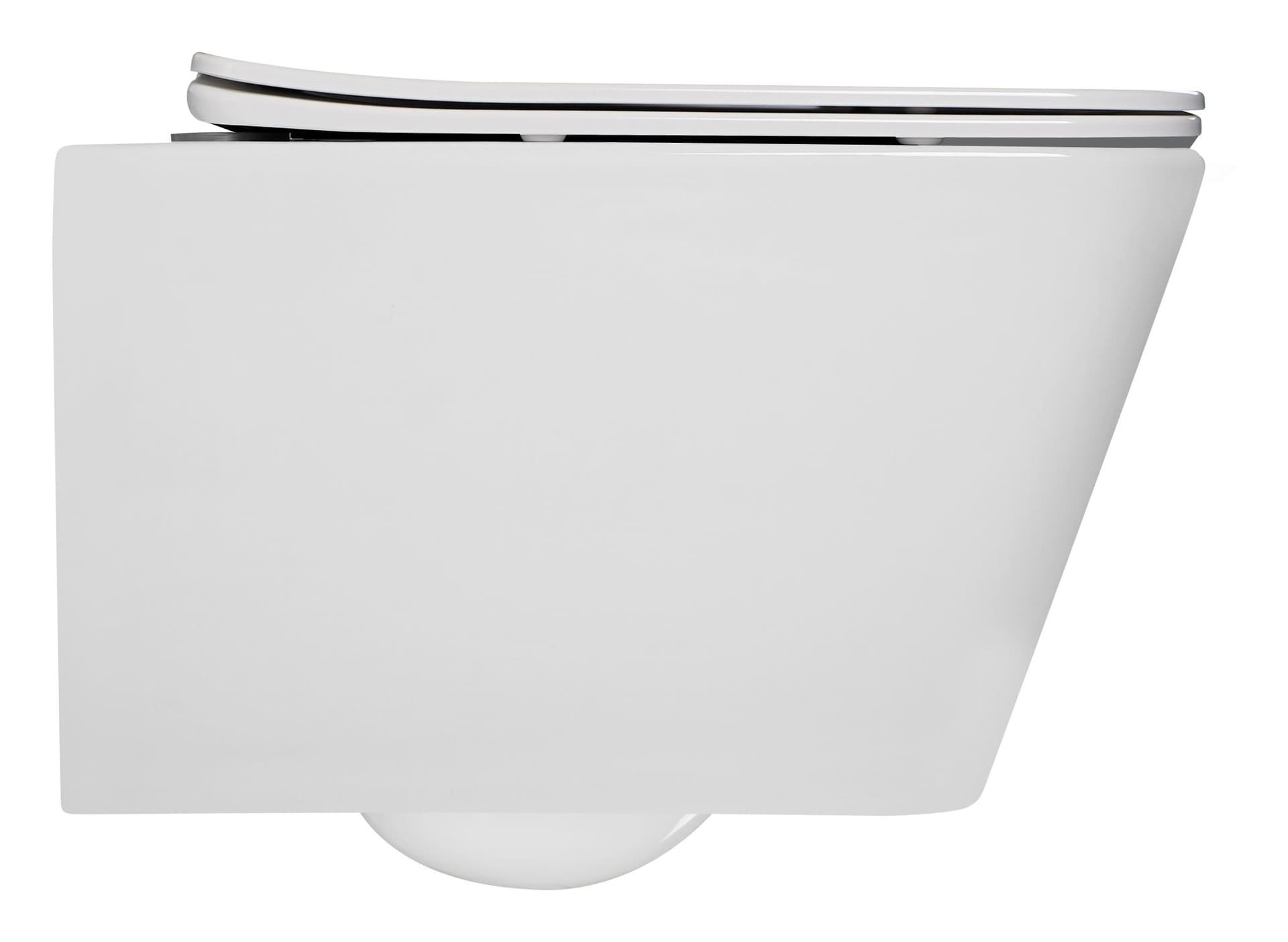 Set Vas WC suspendat Tornado 3.0 Rimless Florence-S alb ceramica cu capac Soft Close 49x36x36cm