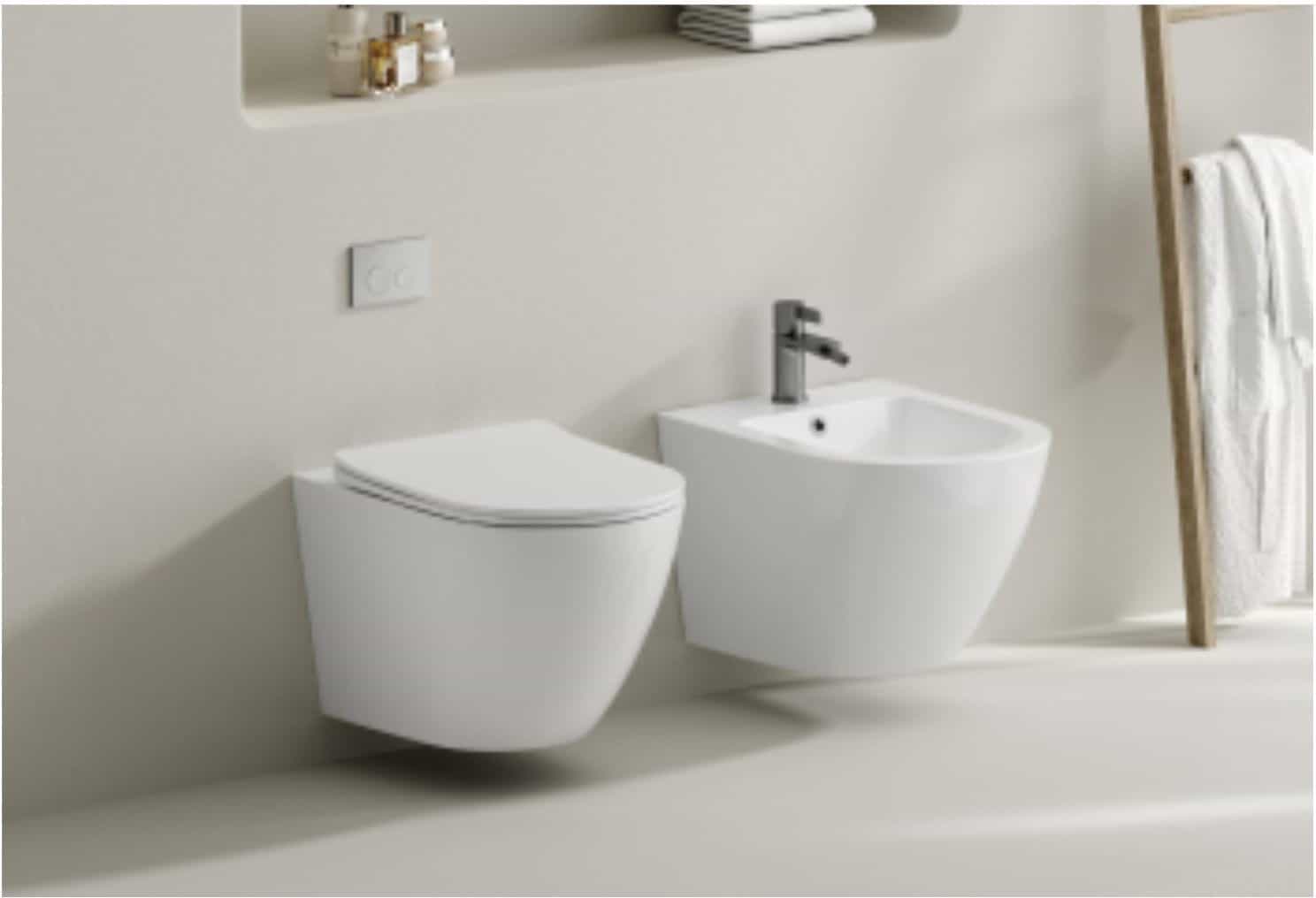 Set 6 in 1 Rezervor incastrat Visam Slim 80 clapeta alba/gri/negru cu Vas WC suspendat Sofia alb si capac UV softclose Cadru metalic cu Bide Sofia alb suspendat 49x36x36