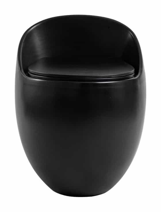Set Vas WC pe pardoseala negru ceramica si capac UV softclose Keramka 2902MB Evacuare Perete